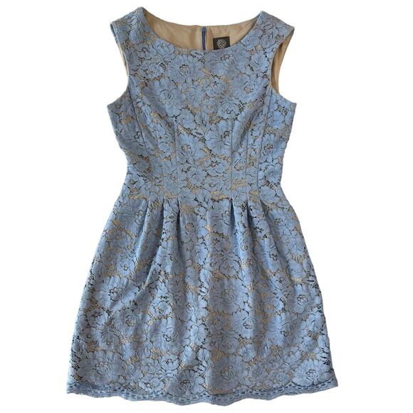 Vince Camuto Women's 6 Light Blue Lace Sleeveless Dress - Picture 1 of 8